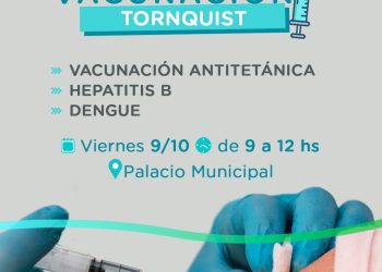 Este viernes habrá vacunación itinerante en el hall del Palacio Municipal
