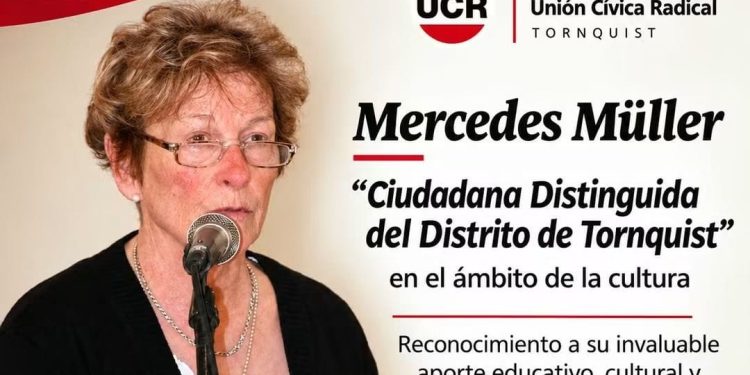 Proponen declarar «Ciudadana Distinguida» a la Profesora Mercedes Müller de Stuhldreher