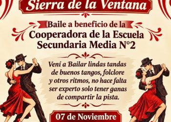 Se organiza «La Media Milonga», un baile a beneficio de la Escuela Secundaria Media N° 2 en Sierra de la Ventana.