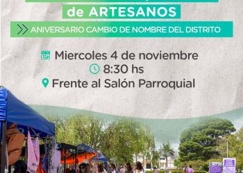 116° aniversario del Distrito: convocatoria espontanea a artesanos, manualistas e instituciones