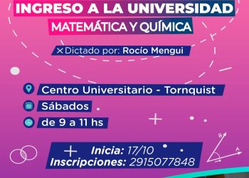 Centro Universitario: Se brindará un curso gratuito de nivelación de matemáticas y química