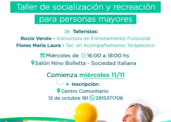 Vida Activa: Taller de Socialización y Recreación para personas mayores