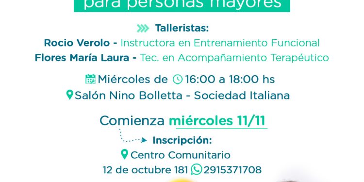 Vida Activa: Taller de Socialización y Recreación para personas mayores